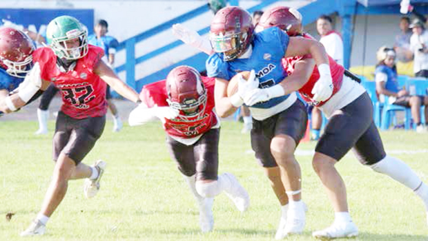 samoa bowl 2023 football action