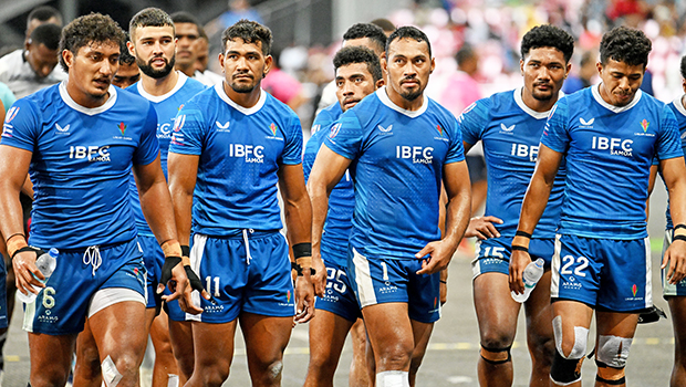 Manu Samoa at at the HSBC Singapore Sevens, Day 1