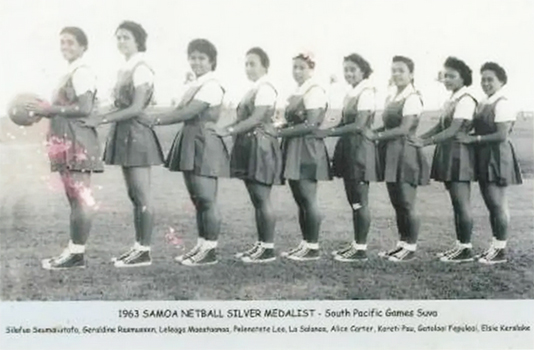 Samoa netball silver medalists 1963