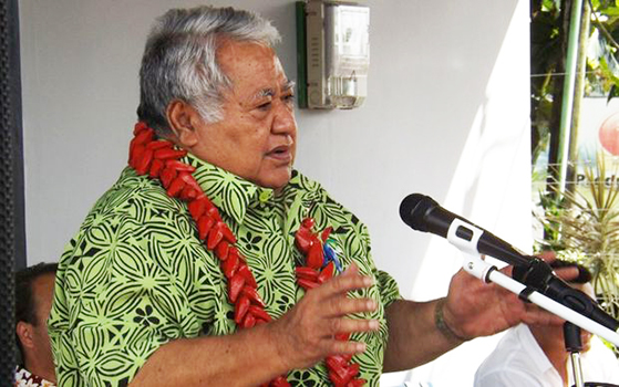 Samoa's prime minister, Tuilaepa Sailele Malielegaoi.