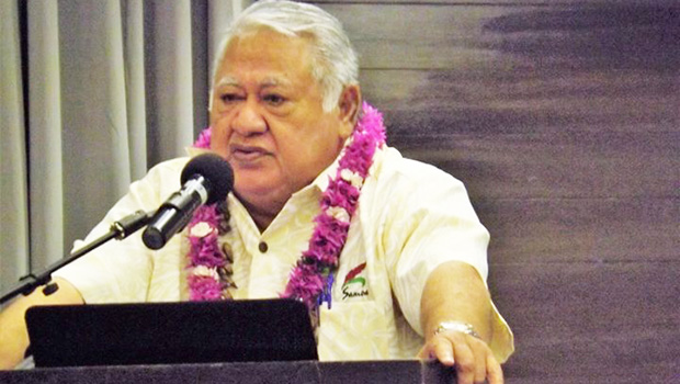 Samoa's Prime Minister Tuilaepa Sailele Malielegaoi 