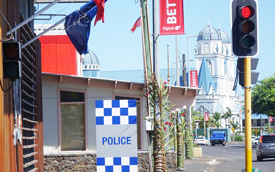 A view of Apia taken from outside police headquarters 
