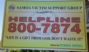 Samoa Victim's Support Helpline poster