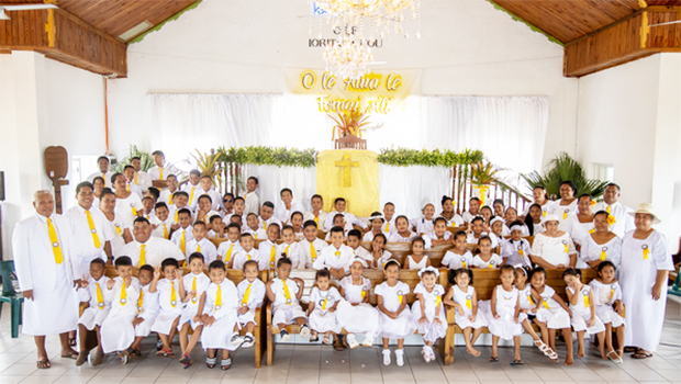 The Congregational Christian Church of Samoa (C.C.C.S.) at Faleula on White Sunday
