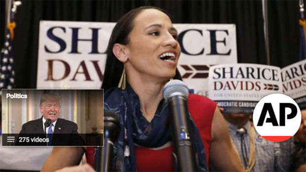 Sharice Davids who is projected to win Kansas's 3rd congressional district.