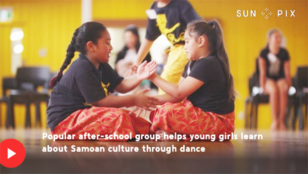 Screenshot from 1 News Now video of girls at Elei