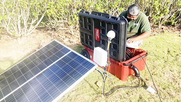 Installing a seismic station on Tutuila
