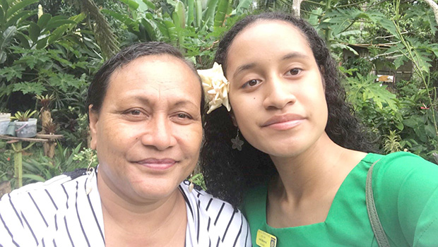 Serenalia Iona with her mother