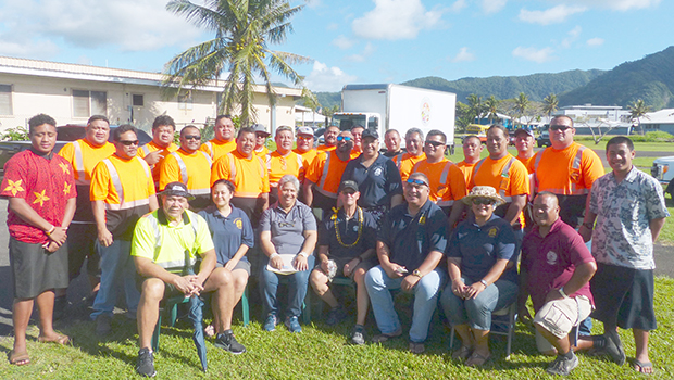 School Lunch Program management and drivers, along with off island engineer and trainer, Dennis Fisher