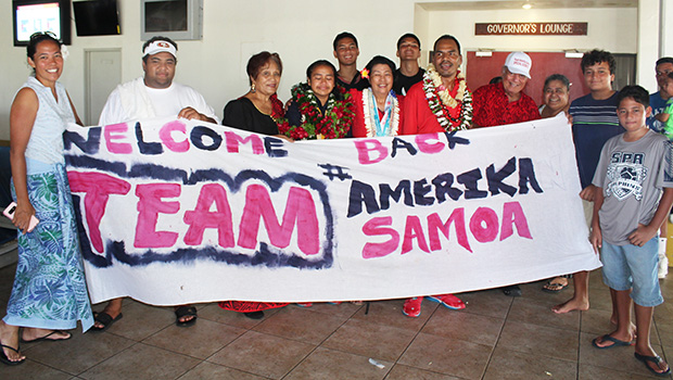 Families and friends welcome home American Samoa Special Olympics team