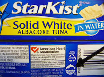 StarKist Tuna can with dolphin safe labeling