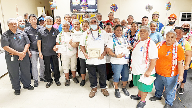 30 Starkist employees who were honored