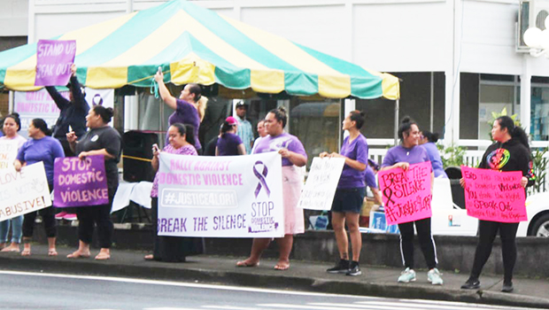 rally against domestic violence