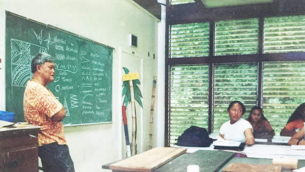 Sven Ortquist teaching a class at ASCC art building