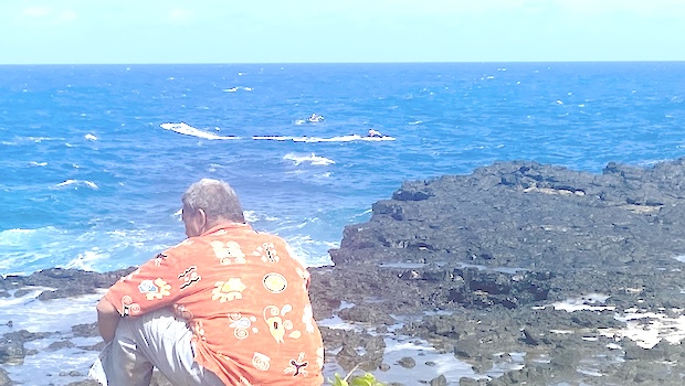 Man watches search at sea