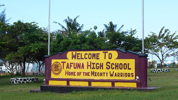 Tafun high school sign
