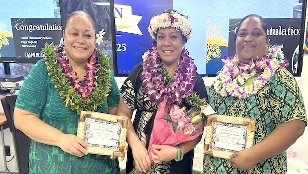 Loreta Mapu Atonio, Nellie Stowers, and Daniella Aina