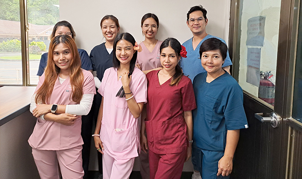 The eight Thai nurses that have been added to the LBJ Hospital