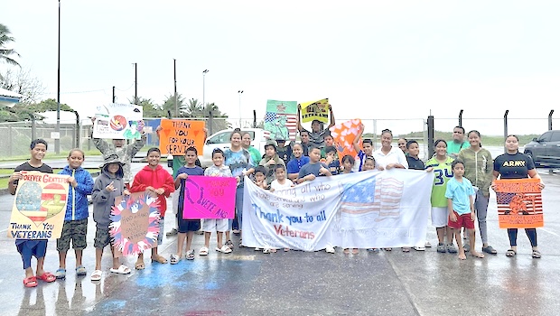 Fitiuta Elementary School honoring our veterans