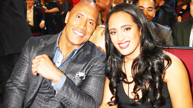 Dwayne "The Rock" Johnson with his daughter 