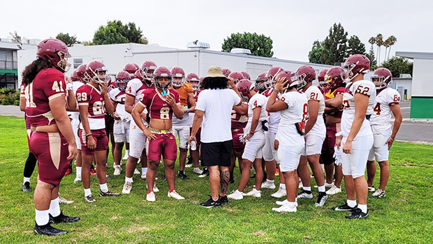 Tafuna High School football team in CA