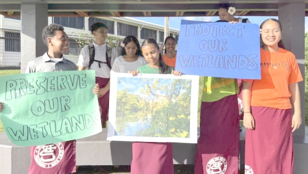 THS students supporting wetlands month