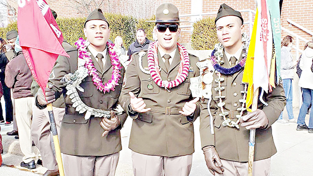 L-R PFC Iopu, Lua, Faia’oga i Fort Leonard Wood ma PFC Togilau, Gabe.