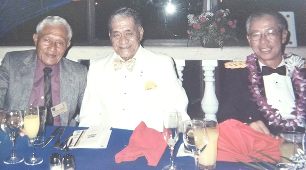 HTC Fuga Tolani Teleso, then the Civilian Aide to the Secretary of the Army (CASA), with Lutu Tenari Fuimaono and Gen. Lee 