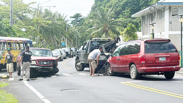 car accident with police on the scene