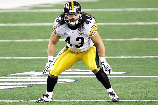Troy Polamalu on the playing field