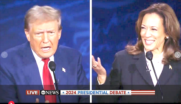 Donald Trump and Kamala Harris at debate