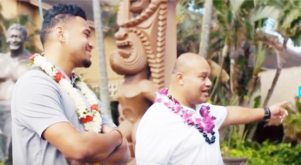 Tua and his dad, Galu