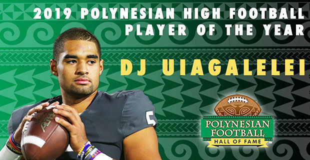 DJ Uiagalelei before Football Hall of Fame graphic