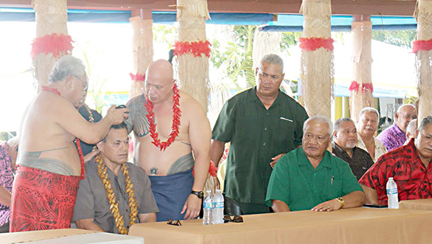  Uluao Letuli receiving the Olo title