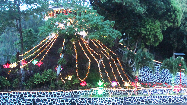 Christmas lights on Mauga-O-Ali’i 