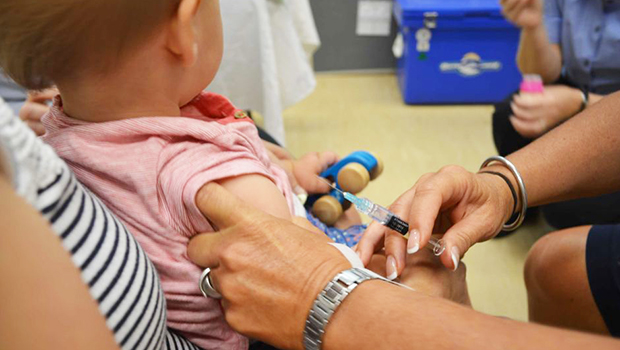 photo of a child being vaccinated