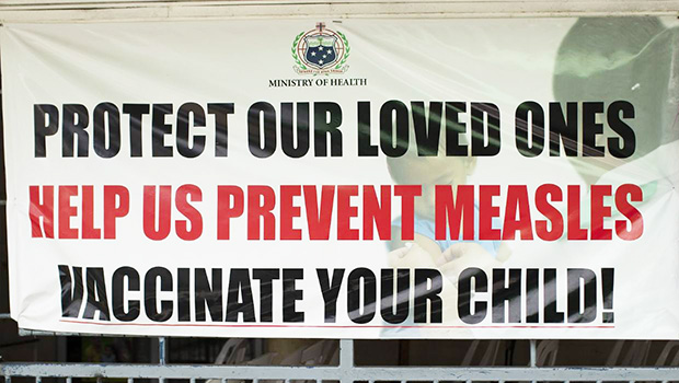 Vaccinate your child billboard in Samoa