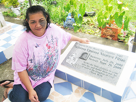 The gravesite of Vaijoresa Uputaua Niuaveve Fitiao