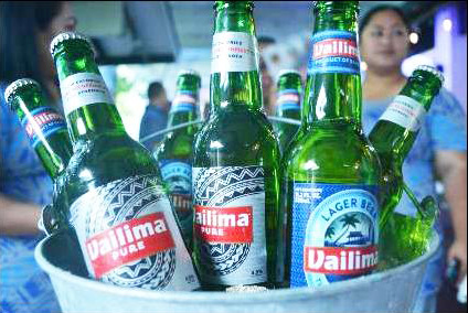 Bottles of Vailima Beer