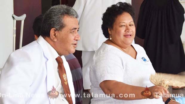 The General Secretary of the Congregational Christian Church, Reverend Vavatau Taufao and the CEO of the Ministry of Revenue, and Matafeo Avalisa Fautuaalii