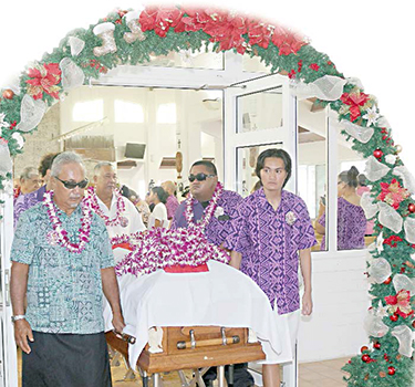 Mrs. Vera Ho Ching Annesley's casket