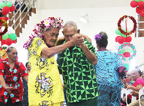 Senior couple dancing