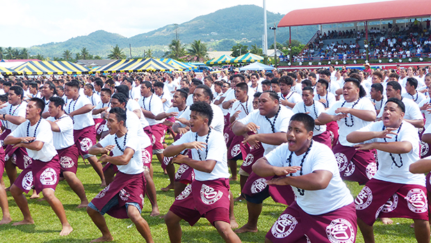 Tafuna High Shool entertaining at Flag Day 2019
