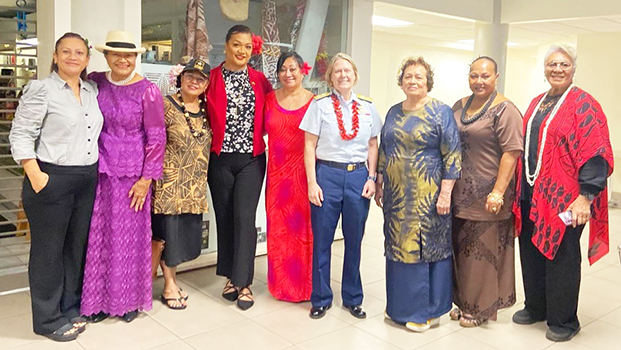 Amata and the U.S. Coast Guard, Admiral Linda Fagan with women veterans