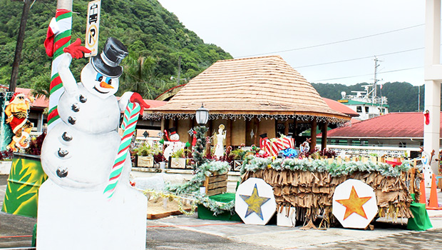 Christmas decorations in Fagatogo