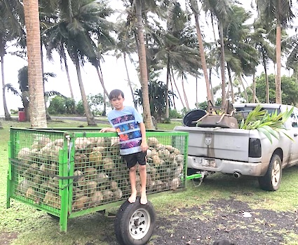 Young farmer Samule Snow