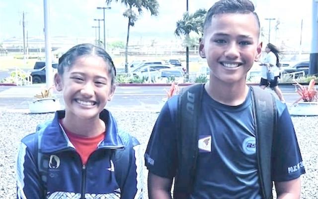 Hermann Thomsen (right) and Joella Ioane