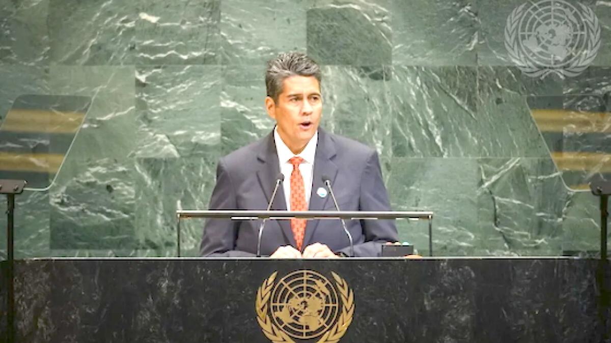 Palau's President Surangel S Whipps Jr