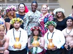 Soldiers and entertainers at haw Air Force Base, S.C.
