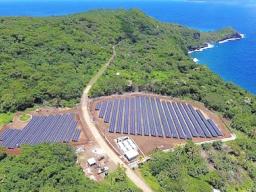 Solar panels on Tau Island